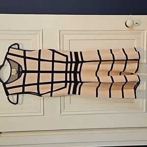 Beige and black dress torn by Ronny kobo